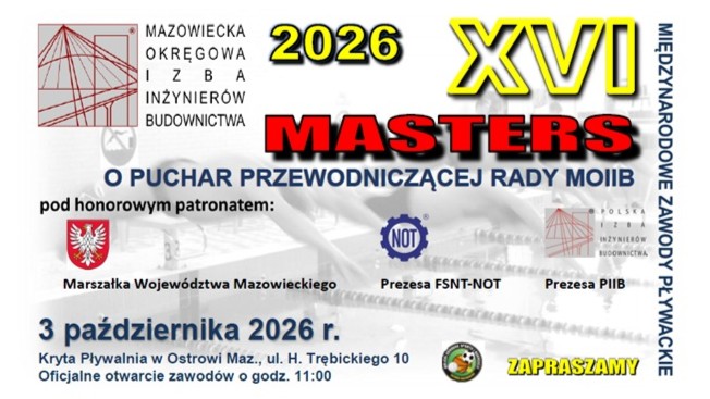 XVI MIĘDZYNARODOWE ZAWODY PŁYWACKIE MASTERS o Puchar Przewodniczącej Rady MOIIB